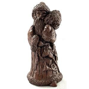 Red Mill Mfg Santa Figurine 1992 Handcrafted USA Resin Sculpture Christmas